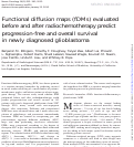 Cover page: Functional diffusion maps (fDMs) evaluated before and after radiochemotherapy predict progression-free and overall survival in newly diagnosed glioblastoma