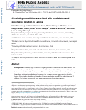 Cover page: Circulating microRNAs associated with prediabetes and geographic location in Latinos