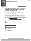 Cover page: Viral Hepatitis Among Drug Users in Methadone Maintenance: Associated Factors, Vaccination Outcomes, and Interventions