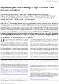 Cover page: Repositioning the Early Pathology of Type 1 Diabetes to the Extraislet Vasculature.