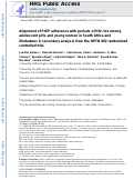 Cover page: Alignment of PrEP adherence with periods of HIV risk among adolescent girls and young women in South Africa and Zimbabwe: a secondary analysis of the HPTN 082 randomised controlled trial.