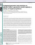 Cover page: Coadapted genomes and selection on hybrids: Fisher's geometric model explains a variety of empirical patterns