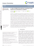 Cover page: In silico COSMO-RS predictive screening of ionic liquids for the dissolution of plastic