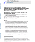 Cover page: Augmenting the efficacy of benzodiazepine taper with telehealth-delivered cognitive behavioral therapy for anxiety disorders in patients using prescription opioids: A pilot randomized controlled trial.