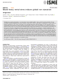 Cover page: Mixed heavy metal stress induces global iron starvation response