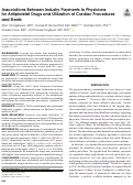 Cover page: Associations Between Industry Payments to Physicians for Antiplatelet Drugs and Utilization of Cardiac Procedures and Stents