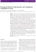 Cover page: Ecological effects of multi-species, ant–hemipteran mutualisms in citrus