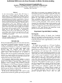 Cover page: Individual Differences in Gaze Dynamics in Risky Decision-making