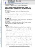 Cover page: State-to-State Variation in SSI Enrollment for Children With Mental Disabilities: An Administrative and Ethical Challenge