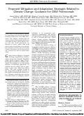 Cover page: Proposed Mitigation and Adaptation Strategies Related to Climate Change: Guidance for OEM Professionals