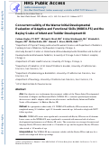 Cover page: Concurrent validity of the Warner Initial Developmental Evaluation of Adaptive and Functional Skills and the Bayley Scales of Infant and Toddler Development, Third Edition.