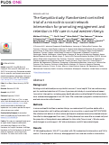 Cover page: The Kanyakla study: Randomized controlled trial of a microclinic social network intervention for promoting engagement and retention in HIV care in rural western Kenya