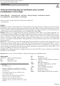 Cover page: Cholesterol lowering drug use and breast cancer survival: the Multiethnic Cohort Study