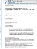 Cover page: Combating the Conspiracy of Silence: Clinician Recommendations for Talking About Racism-Related Events With Youth of Color