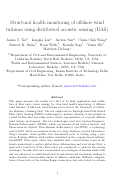 Cover page: Dynamic structural health monitoring of a model wind turbine tower using distributed acoustic sensing (DAS)
