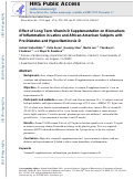 Cover page: Effect of Long Term Vitamin D Supplementation on Biomarkers of Inflammation in Latino and African-American Subjects with Pre-Diabetes and Hypovitaminosis D