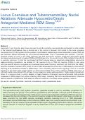 Cover page: Locus Coeruleus and Tuberomammillary Nuclei Ablations Attenuate Hypocretin/Orexin Antagonist-Mediated REM Sleep.