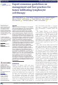 Cover page: Expert consensus guidelines on management and best practices for tumor-infiltrating lymphocyte cell therapy.