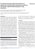 Cover page: Successful ventricular tachycardia ablation in a patient with a biventricular ventricular assist device and heparin-induced thrombocytopenia using bivalirudin.