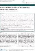 Cover page: Ensemble-based methods for forecasting census in hospital units