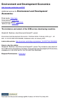 Cover page: The incidence and extent of the CDM across developing countries