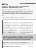 Cover page: Immune Checkpoint Inhibitor-Associated Primary Adrenal Insufficiency: WHO VigiBase Report Analysis.