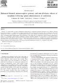 Cover page: Enhanced thermal antinociceptive potency and anti-allodynic effects of morphine following spinal administration of endotoxin