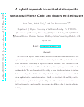 Cover page: A hybrid approach to excited-state-specific variational Monte Carlo and doubly excited states