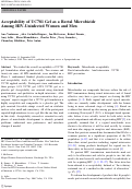 Cover page: Acceptability of UC781 Gel as a Rectal Microbicide Among HIV-Uninfected Women and Men