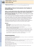 Cover page: Early Addition of Topical Corticosteroids in the Treatment of Bacterial Keratitis