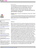 Cover page: Comparative studies between the murine immortalized brain endothelial cell line (bEnd.3) and induced pluripotent stem cell-derived human brain endothelial cells for paracellular transport