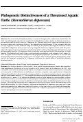 Cover page: Phylogenetic Distinctiveness of a Threatened Aquatic Turtle (Ster nother us depressus)