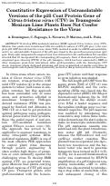 Cover page: Constitutive Expression of Untranslatable Versions of the p25 Coat Protein Gene of Citrus tristeza virus (CTV) in Transgenic Mexican Lime Plants Does Not Confer Resistance to the Virus