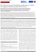 Cover page: Pan-Filovirus Serum Neutralizing Antibodies in a Subset of Congolese Ebolavirus Infection Survivors