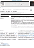 Cover page: Service providers' adherence to methadone maintenance treatment protocol in China.