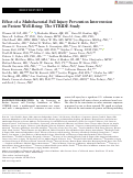 Cover page: Effect of a Multifactorial Fall Injury Prevention Intervention on Patient Well‐Being: The STRIDE Study