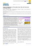 Cover page: Chemical Stabilization of Perovskite Solar Cells with Functional Fulleropyrrolidines