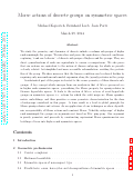 Cover page: Morse actions of discrete groups on symmetric space