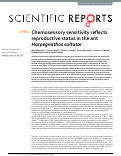 Cover page: Chemosensory sensitivity reflects reproductive status in the ant Harpegnathos saltator