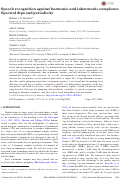 Cover page: Speech recognition against harmonic and inharmonic complexes: Spectral dips and periodicity