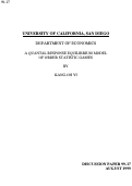 Cover page: A Quantal Response Equilibrium Model of Order Statistic Games