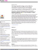 Cover page: Serotype epidemiology and antibiotic resistance of pneumococcal isolates colonizing infants in Botswana (2016-2019).