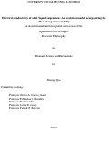 Cover page: Electrical conductivity of solid / liquid suspensions: An analytical model incorporating the effect of suspension stability