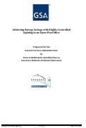 Cover page: Achieving Energy Savings with Highly-Controlled Lighting in an Open-Plan Office