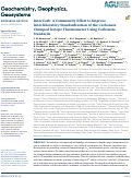 Cover page: InterCarb: A Community Effort to Improve Interlaboratory Standardization of the Carbonate Clumped Isotope Thermometer Using Carbonate Standards