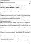 Cover page: Endoscopic endonasal approach for resection of a recurrent spheno-orbital meningioma resulting in complete resolution of visual symptoms: A case report and review of literature