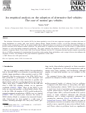 Cover page: An empirical analysis on the adoption of alternative fuel vehicles:The case of natural gas vehicles