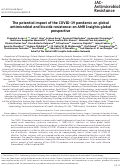 Cover page: The potential impact of the COVID-19 pandemic on global antimicrobial and biocide resistance: an AMR Insights global perspective