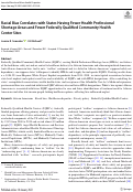 Cover page: Racial Bias Correlates with States Having Fewer Health Professional Shortage Areas and Fewer Federally Qualified Community Health Center Sites