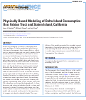 Cover page: Physically Based Modeling of Delta Island Consumptive Use: Fabian Tract and Staten Island, California